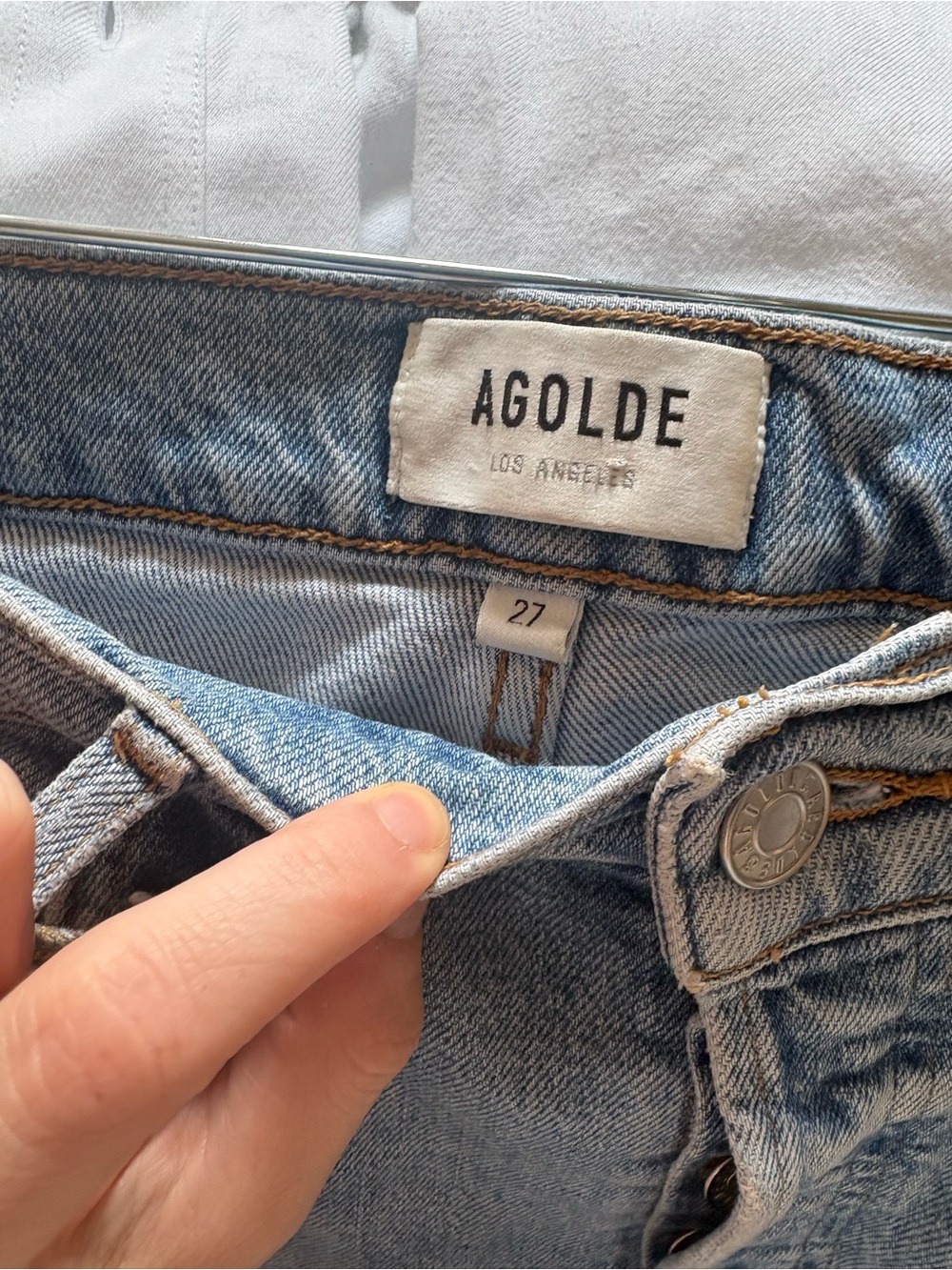 Agolde Light Blue Straight-Leg Jeans - Picture 4 of 4